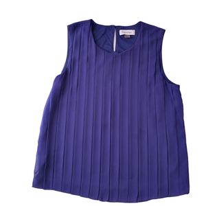 Calvin Klein Sleeveless Pleated Top Size S